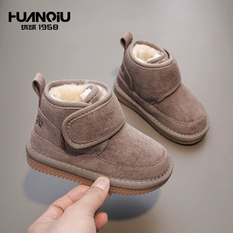 Baby Snow Boots Plush Cotton Winter Shoes for Kids Boys and Girls