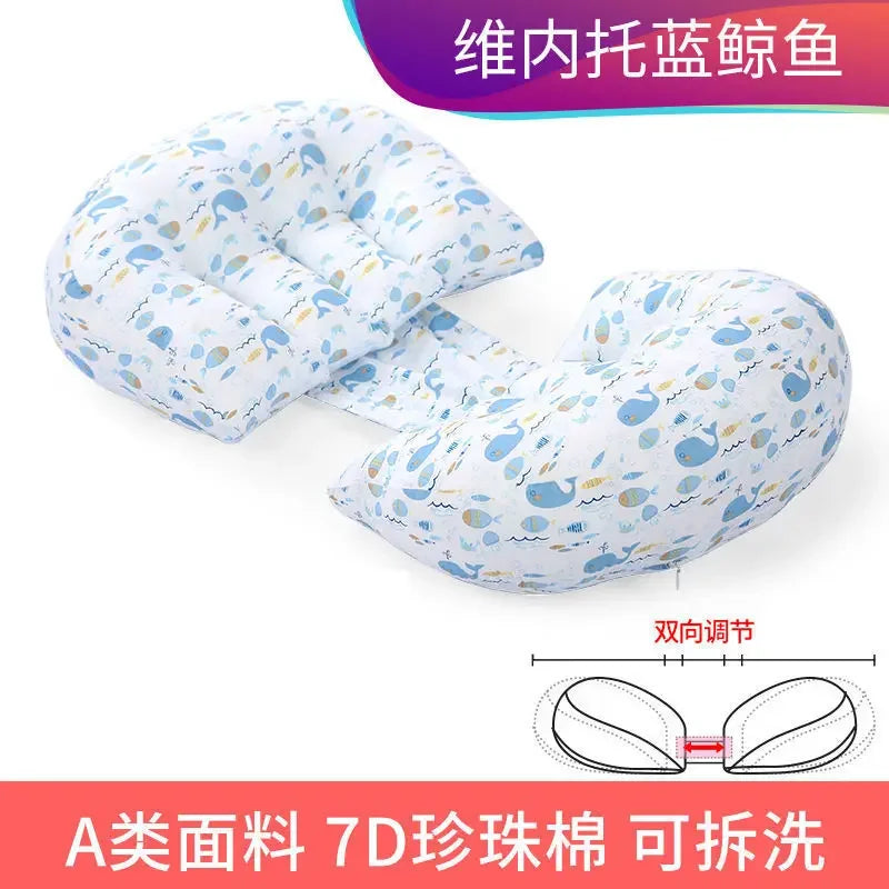 Cotton Waist Maternity Pillow for Pregnant Women - U-Shaped Full Body Pregnancy Pillow & Cushion Pad for Sleeping