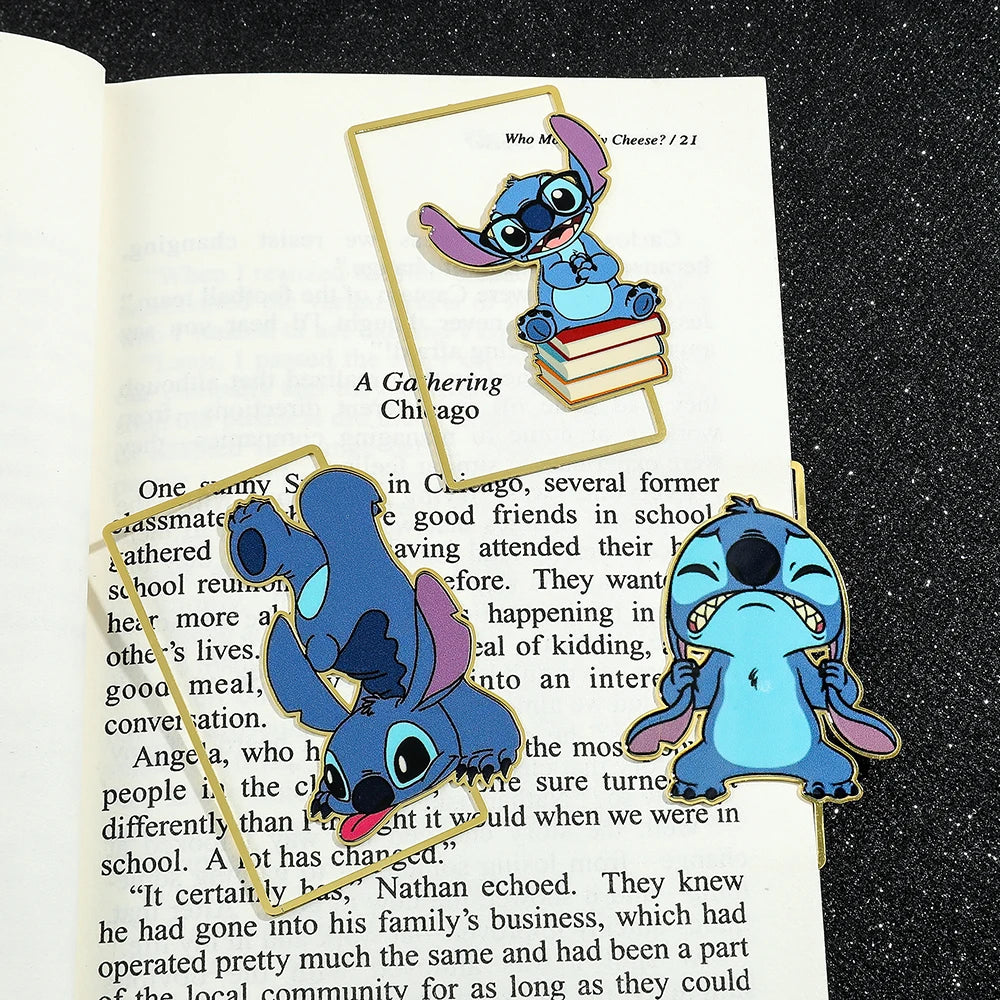 Cute Stitch Bookmark – Disney Fan Gift, Kawaii Book Page Clip for Kids and Friends