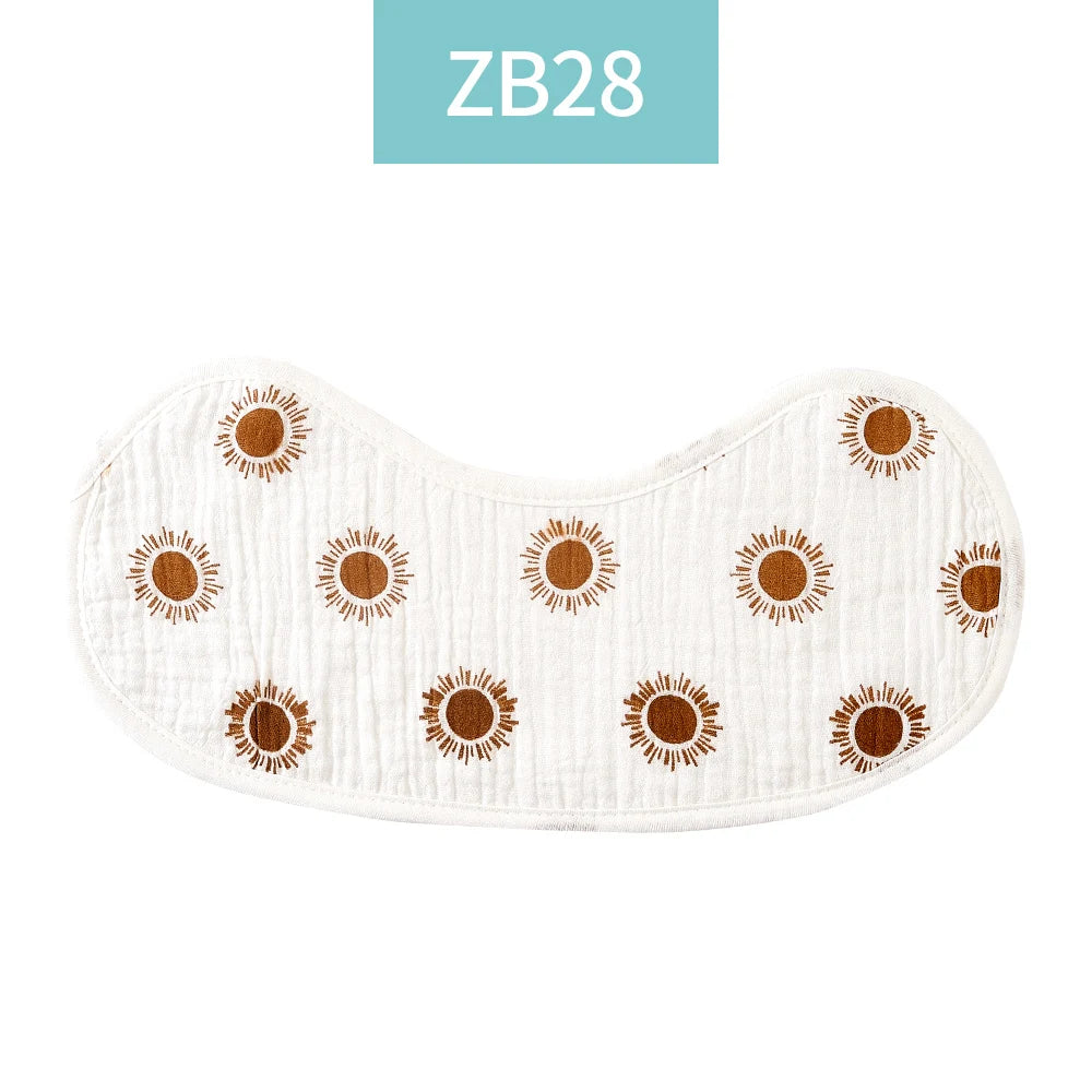 Kangobaby #My Soft Life# Breathable All-Season 6-Layer Baby Muslin Burp Cloth | 100% Cotton Antibacterial Newborn Feeding Bib - Kidzy Market