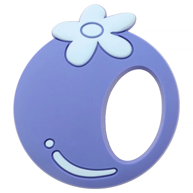 TYRY.HU 1Pc Baby Silicone Teether - BPA-Free Cartoon Frog & Deer Teething Necklace Pendant, Nursing Teeth Gift, Baby Silicone Teether