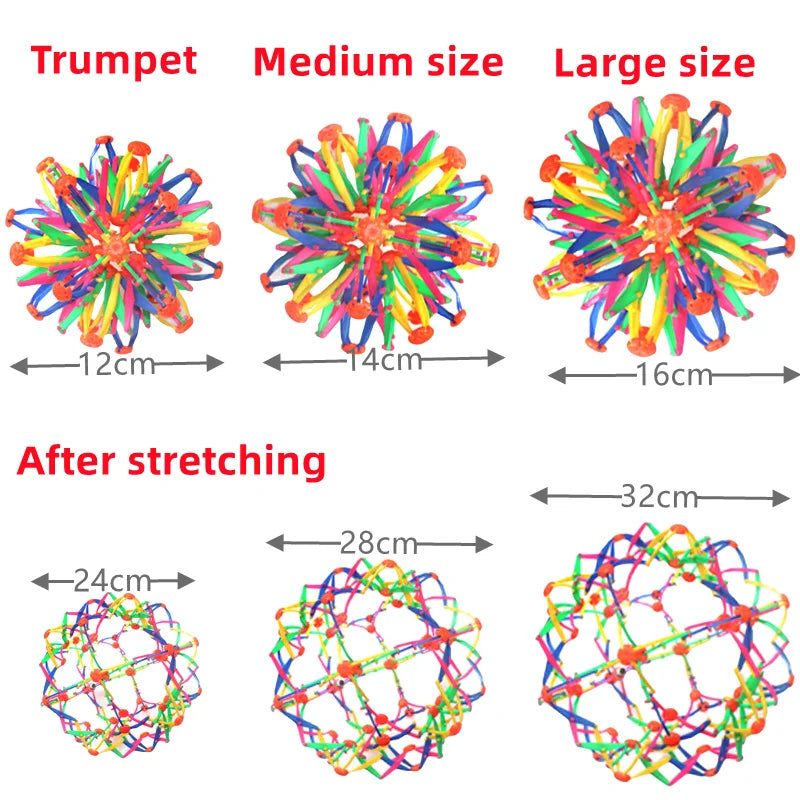 Children’s Magic Telescopic Ball – Stretchable Flower Ball for Throwing & Kicking, Outdoor Parent-Child Interactive Toy