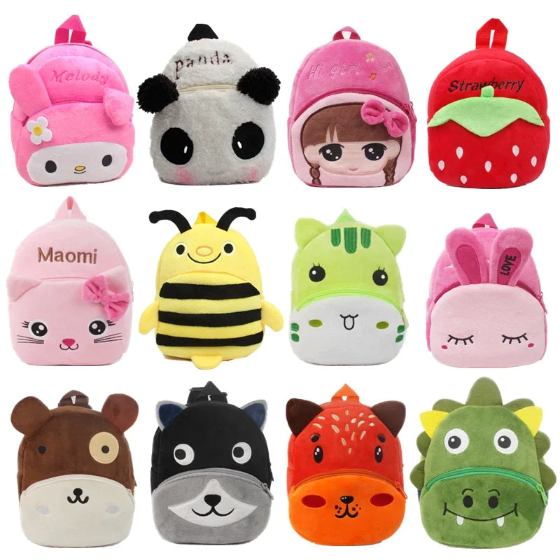 Baby Girls Plush Backpack - Cute 3D Cartoon Animal School Bag for Toddlers 0-4Y - Kidzy Market