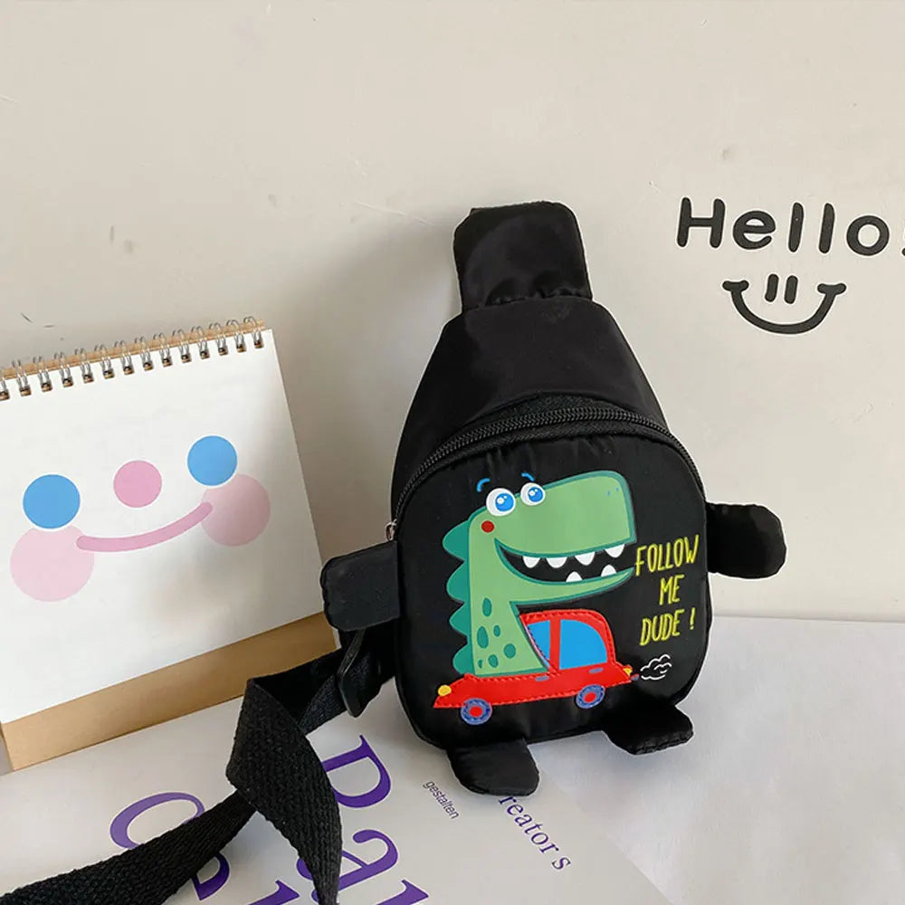 Cartoon Toddler Shoulder Bags - Baby Outdoor Travel Backpack, Unisex Dinosaur Mini Cross-body Chest Bag for 3-6 Years - Kidzy Market
