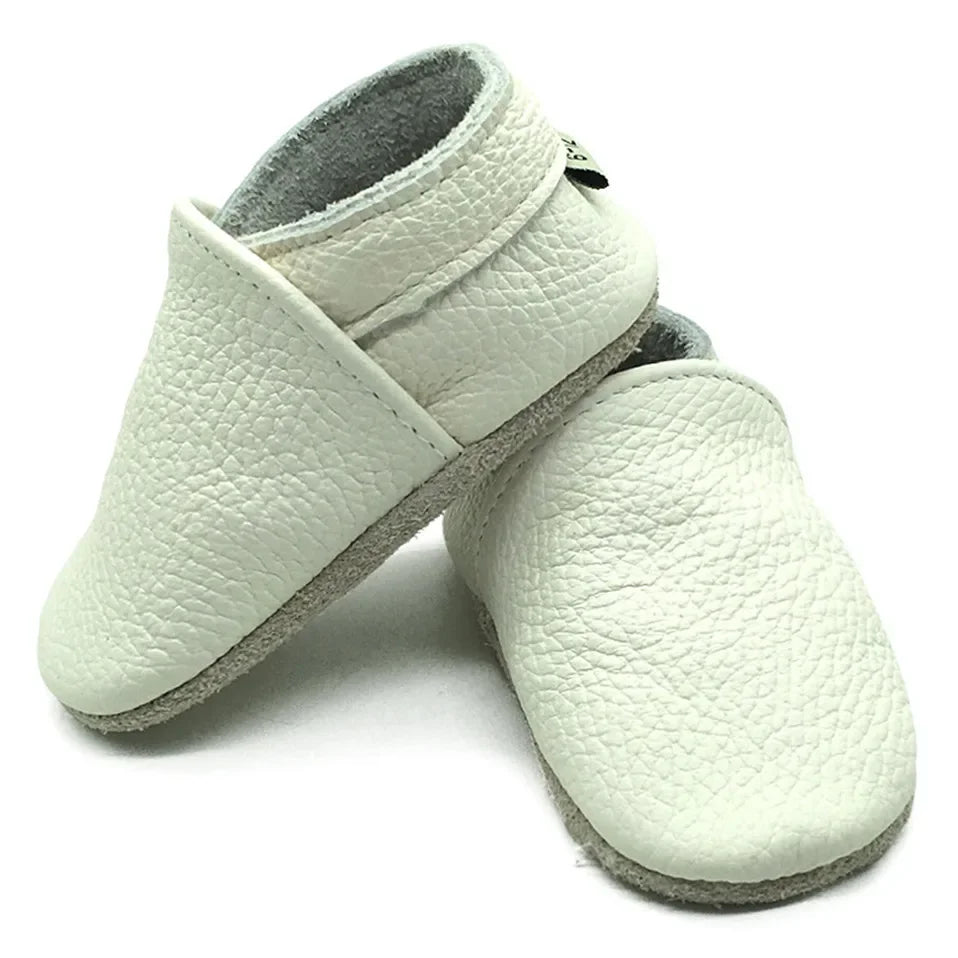 Genuine Leather Baby Shoes – Summer Infant Toddler Moccasins, Soft Sole First Walker Crib Shoes for Baby Boys