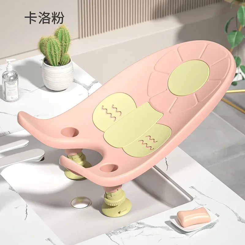 Baby Hip Washing Rack – Non-Slip Bath Tub Bracket With Shower Pad for Newborn Boys & Girls