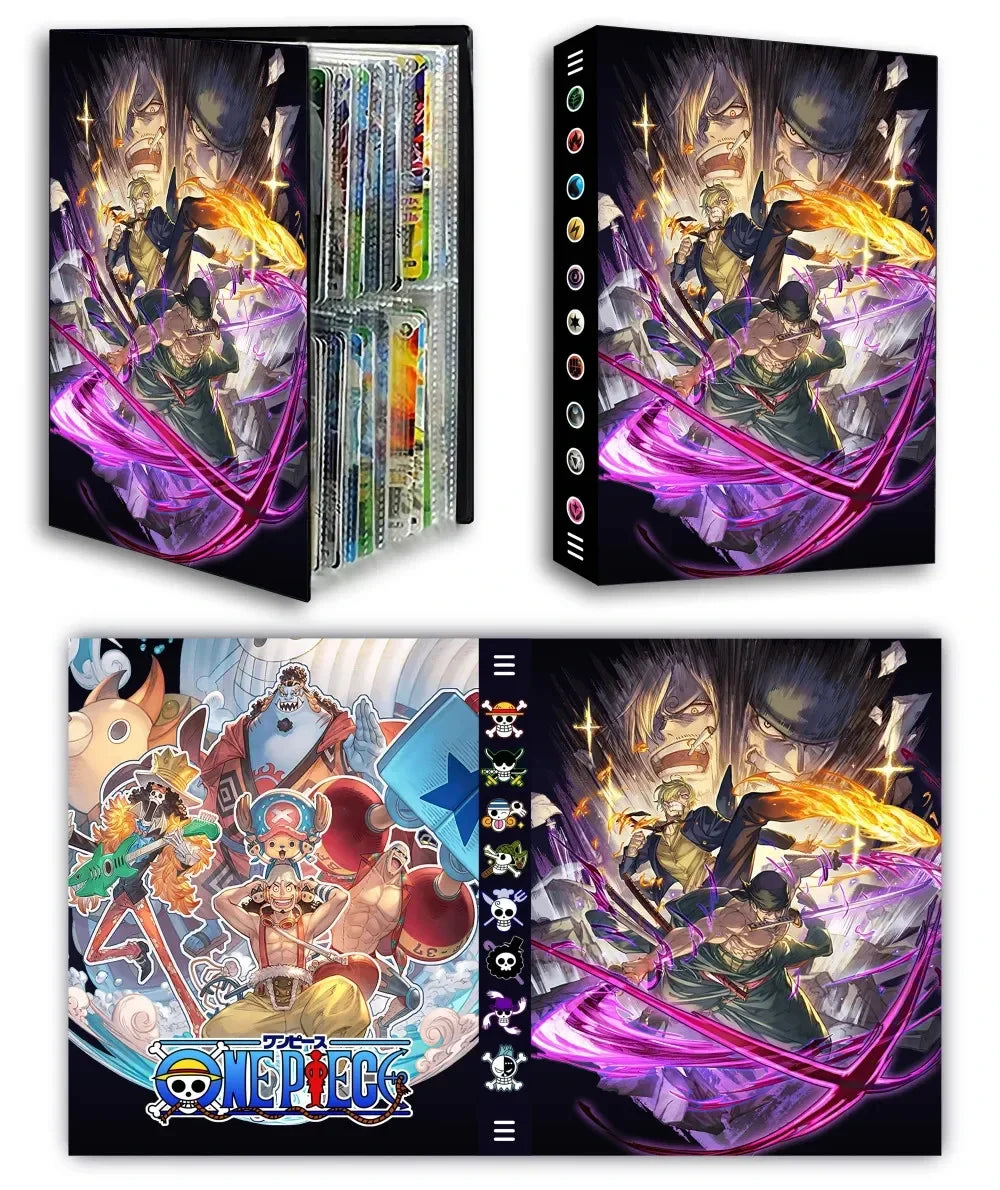 One Piece Card Album – 240pcs Monkey D. Luffy & Roronoa Zoro Game Card Holder Binder for Kids, VMAX Collection Gift