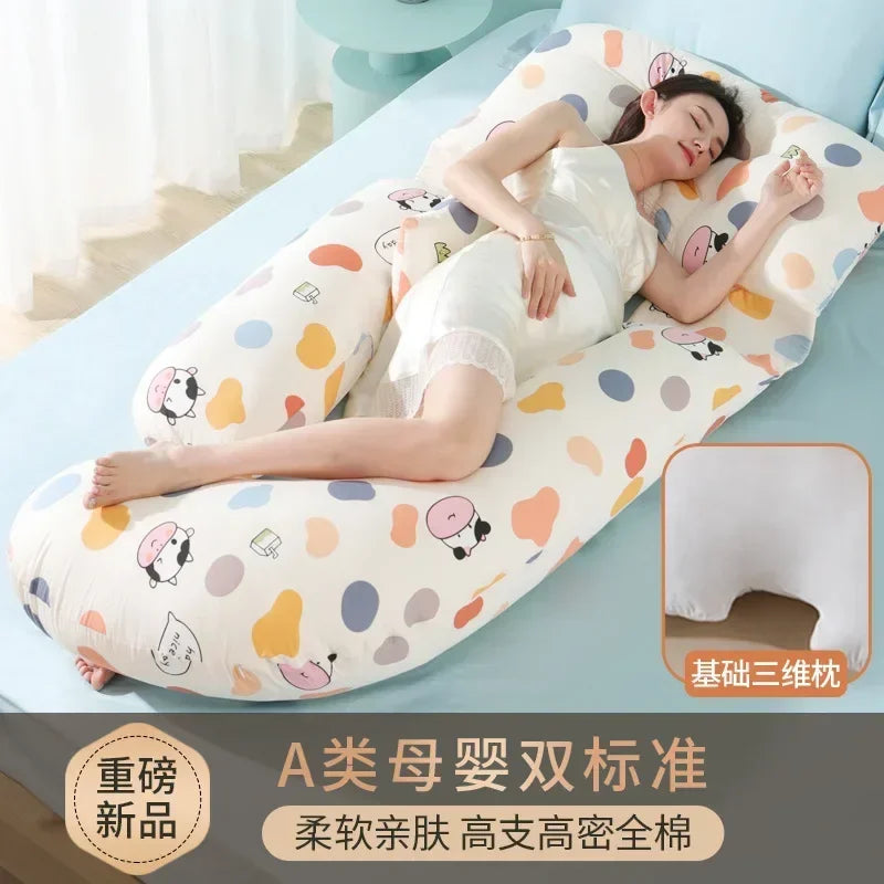 U-Shaped Pregnancy Pillow – Waist Protection & Side Sleeping Support for Pregnant Women