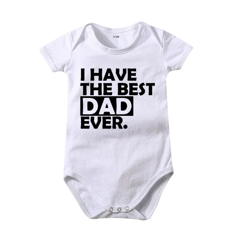 Popular "Mom+Dad=Me" Baby Romper – 100% Cotton Summer Onesie, Newborn Baby Clothes, Unisex Crawling Clothes, Comfortable and Cute