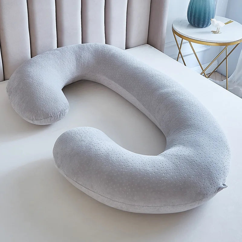 3D Three-Dimensional Waist Pillow – Large C-Shaped Maternity Pillow for Side Sleeping & Postpartum Breastfeeding Support