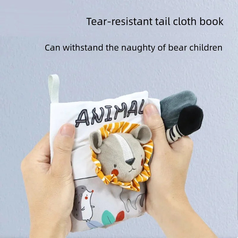 Soft 3D Baby Cloth Book – High Contrast Touch-and-Feel Montessori Sensory Toy for Infants and Toddlers