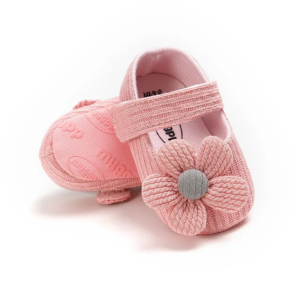 0-18M Baby Girls Cotton Shoes Retro Spring Autumn Toddlers Prewalkers Soft Bottom First Walkers