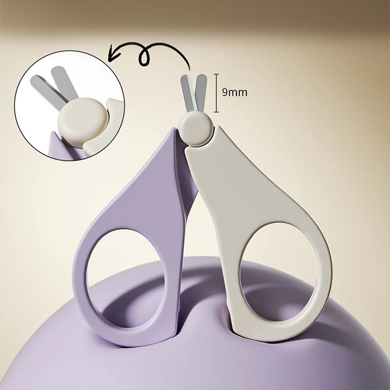 Baby Nail Scissor Set, New Little Deer Newborn Safety Scissors, Anti-Clip Nail Clippers, Baby Nail Trimmer Care Tool