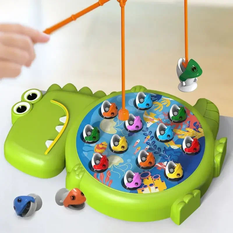 Children’s Magnetic Fishing Toy – Dinosaur Magnetic Fishing Rod Game, Early Educational Toy for Kids, Birthday Gift