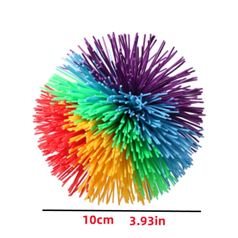 Rainbow Stringy Balls – Sensory Fidget Toys for Kids, Bouncy Party Favors & Outdoor Fun Games