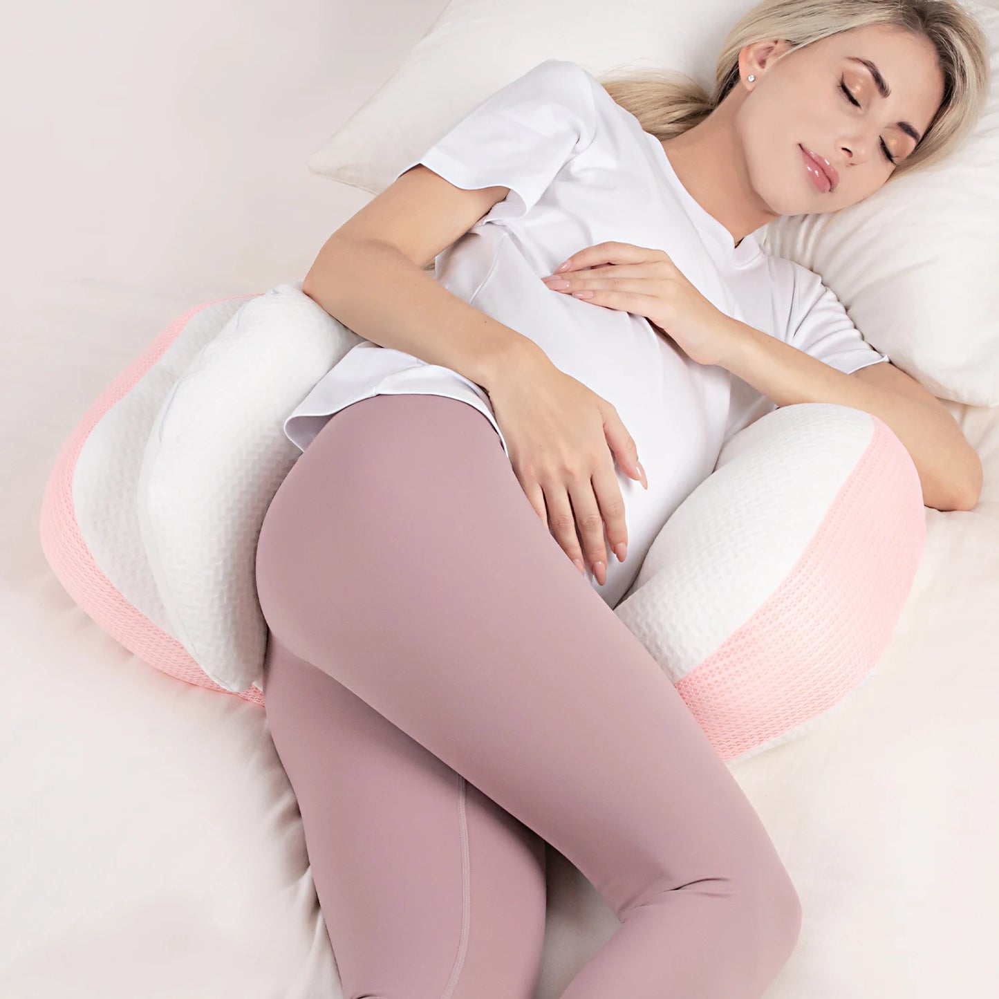 Pregnancy Pillow - Waist Protection & Side Sleeping Support Pillow for Pregnant Women