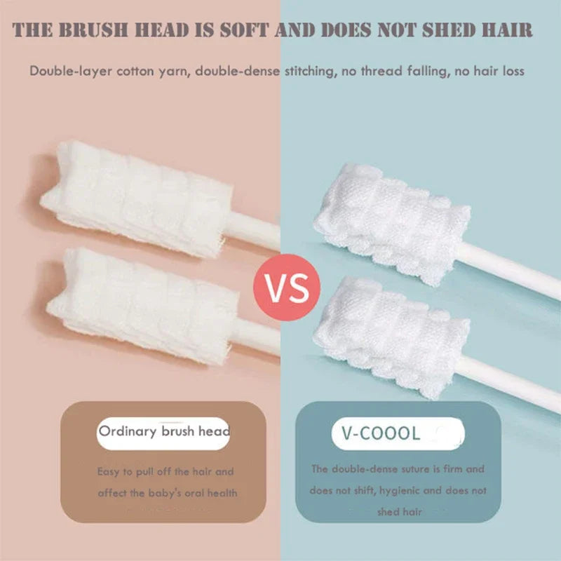 Baby Oral Disposable Cleaner - Newborn Milk Teeth Gauze Toothbrush & Tongue Washing Artifact