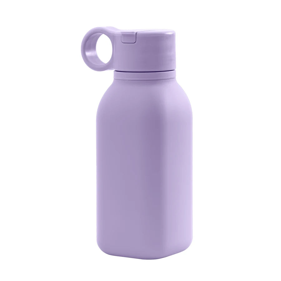 1PCS Baby Silicone Sports Cup, Pure Color Leakproof Sippy Cup with Flip Lid, Portable Baby Water Bottle for Kids, BPA Free Tableware