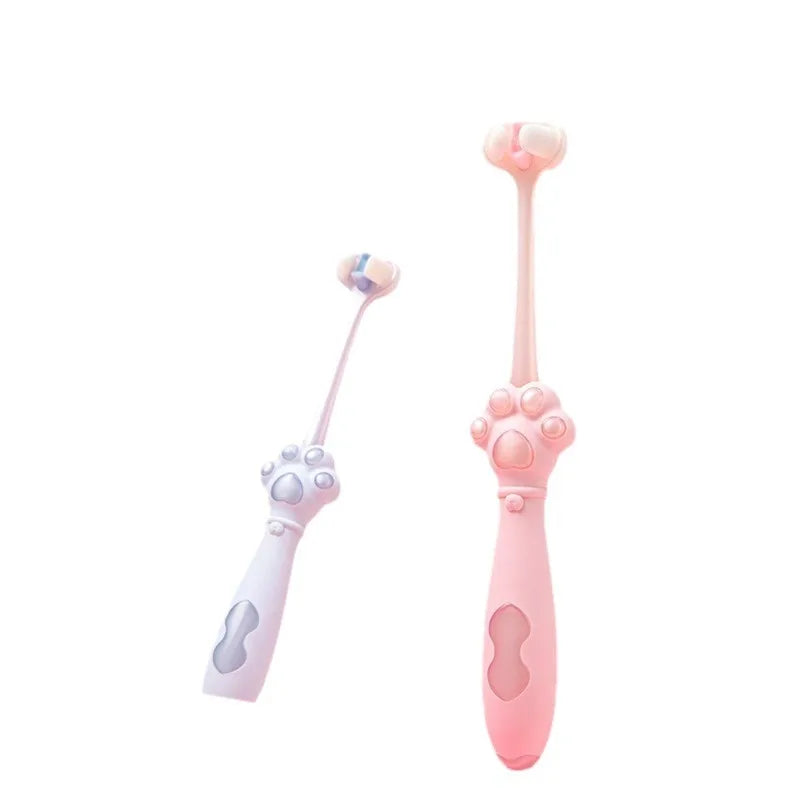 SAKURA Three-Sided Children's Toothbrush, 10000 Soft Bristles, U-Shaped for 3-12 Years Old, Deep Oral Hygiene Clean