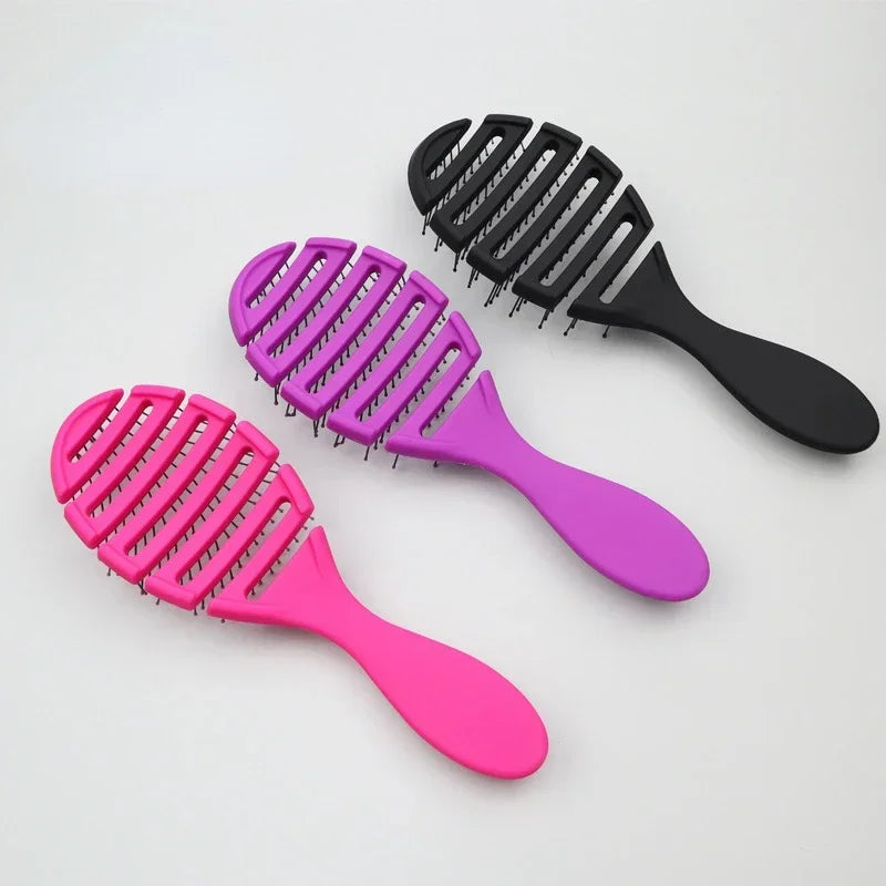 Wet & Dry Hair Brush Comb - Barber Pro Styling Tools - Anti-Tangled, Anti-Static Scalp Massage Brush - Magic Hair Comb