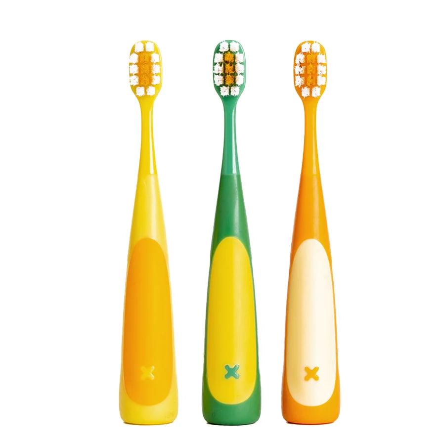 6pcs Kids Manual Toothbrush, Cute Cartoon Dinosaur Design, Soft Bristles for 3-12 Years Old