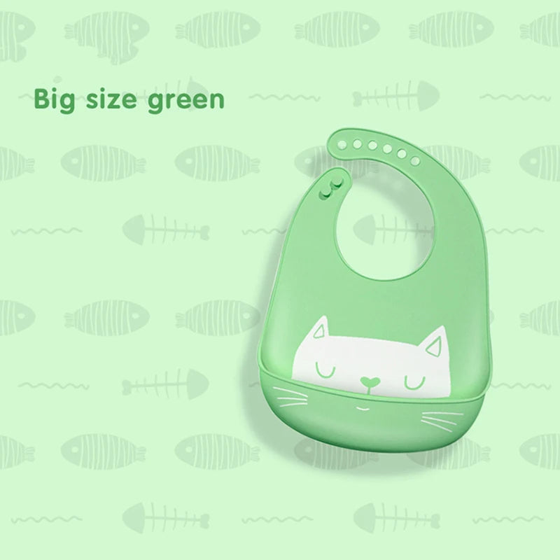 Waterproof Silicone Baby Bib – Soft & Adjustable Feeding Apron for Newborns - Kidzy Market