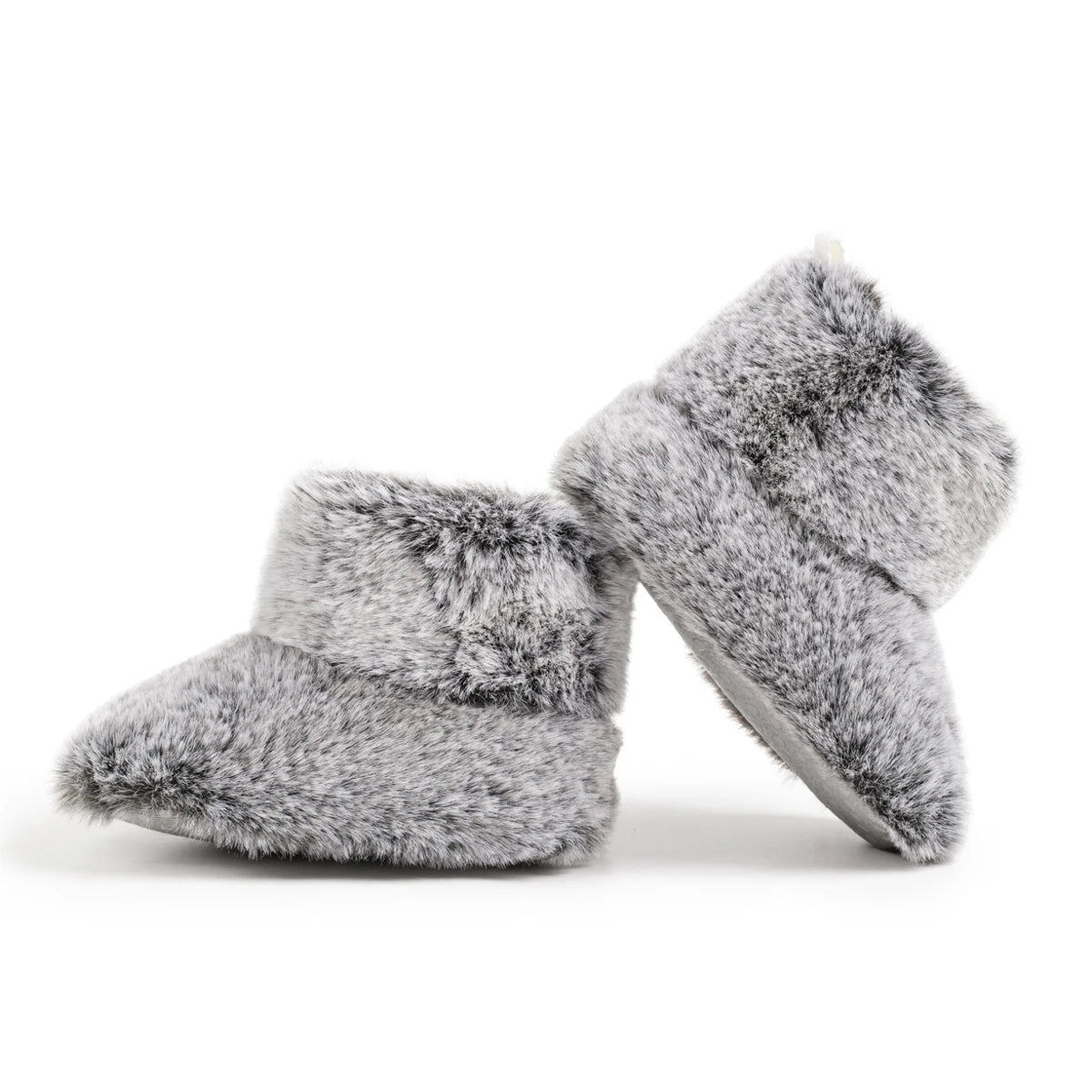 KIDSUN Baby Booties, Newborn Infant Boy Girl Non-Slip Soft Sole Crib Shoes, Toddler Plush Fluff Winter Warm Prewalker Boots