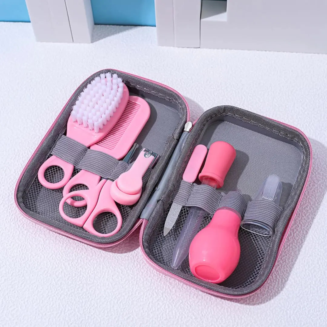 8Pcs/Set Comb & Nose Inhaler Care Set - EVA Package Baby Care Kit - 13Pcs Multifunctional Newborn Baby Nail Clippers