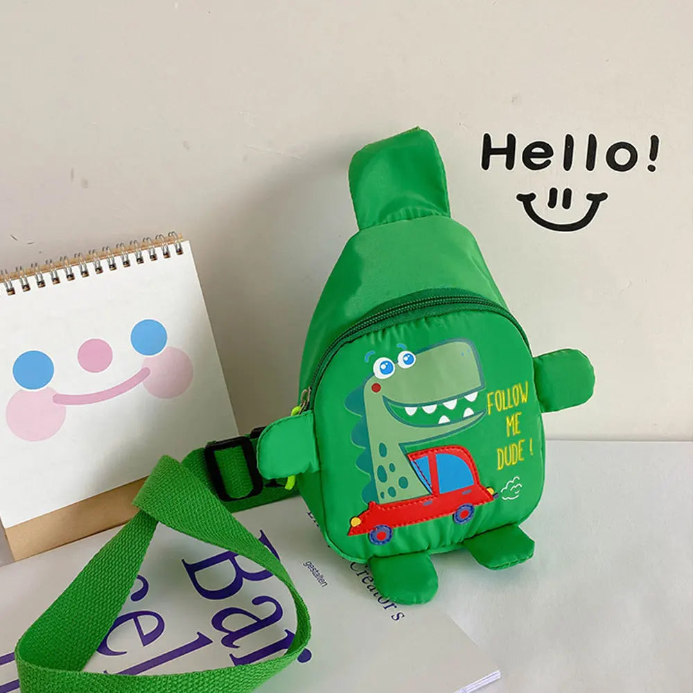 Cartoon Toddler Shoulder Bags - Baby Outdoor Travel Backpack, Unisex Dinosaur Mini Cross-body Chest Bag for 3-6 Years - Kidzy Market