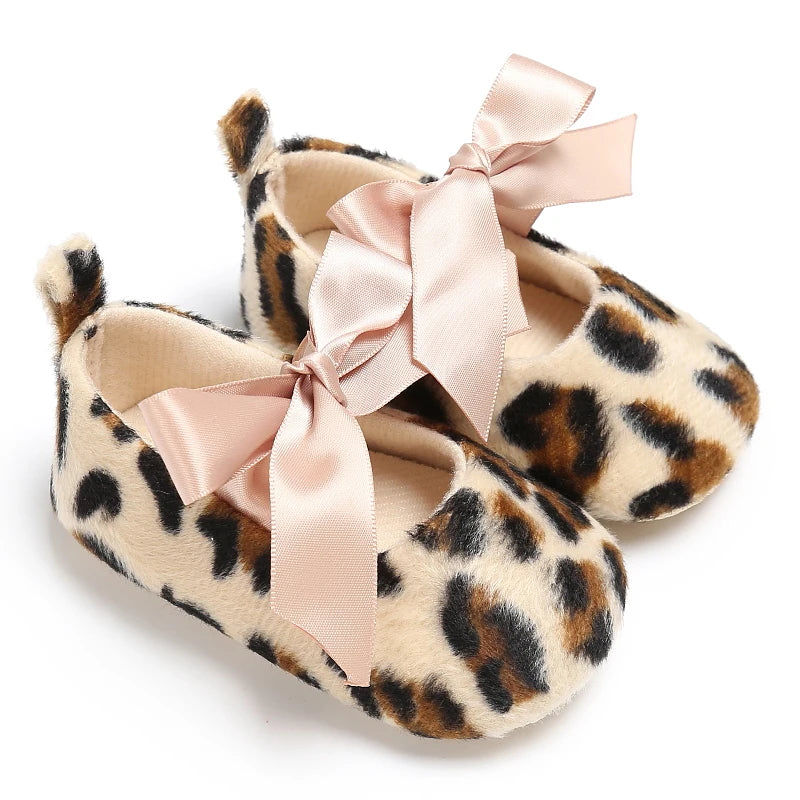 0-18M Newborn Baby Shoes – Cute Leopard Pattern Sports Sandals, Soft Sole Comfortable Walking Shoes for Girls