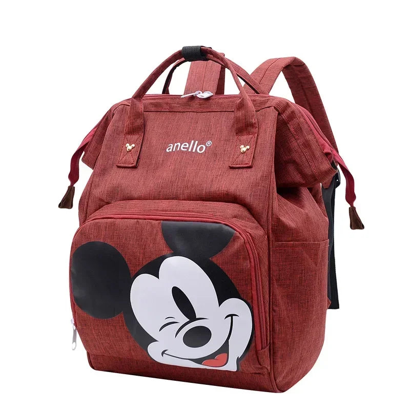 Disney Mickey Mouse Backpack – Cartoon Diaper Bag, Large Capacity Storage Bag for Mother & Baby, Schoolbag for Boys & Girls - Kidzy Market