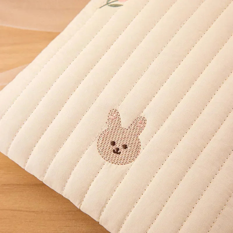 Cotton Baby Diaper Bag - Nappy Pouch Travel Stroller Storage Bag with Cute Bear Embroidery, South Korea Mommy Handbag - Kidzy Market