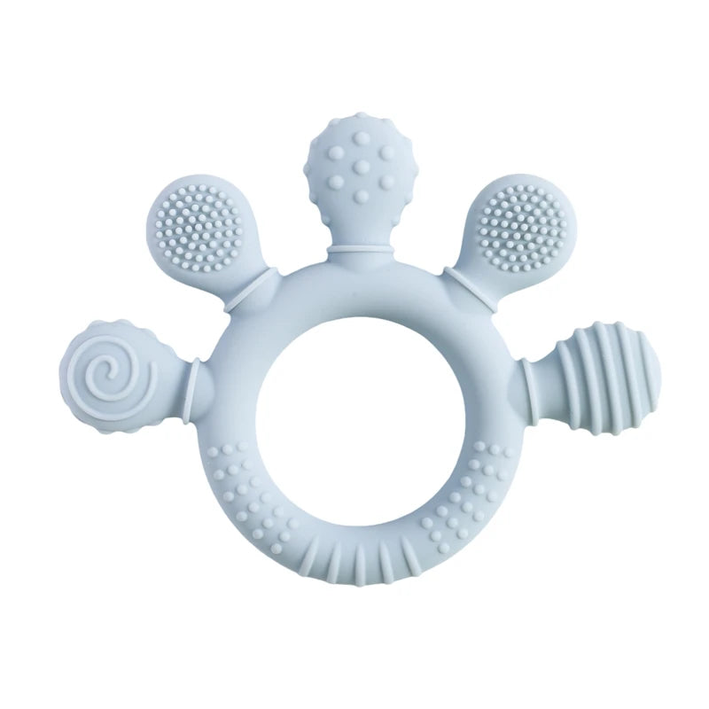 1PC Baby Silicone Teether Toys - Food-Grade Animal Grip Teething Toy for Newborn, Soothing Tooth Relief, Teething Gift