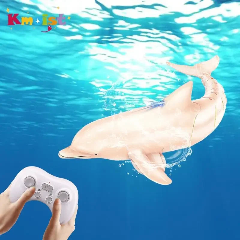 2.4G RC Dolphin Fish Toy – Waterproof Remote Control Electric Swimming Animal for Kids