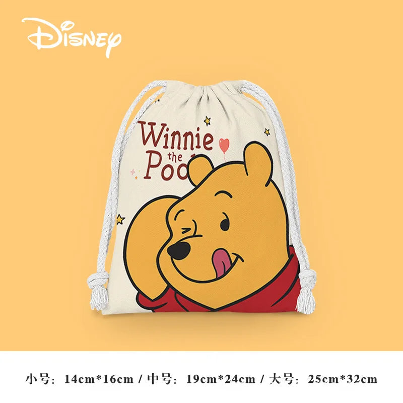 Anime Winnie the Pooh Backpack – Cartoon Pooh, Eeyore & Tigger Drawstring Bag, Student Nonwoven Storage Bag, Kid Shower Supplies & Gift - Kidzy Market