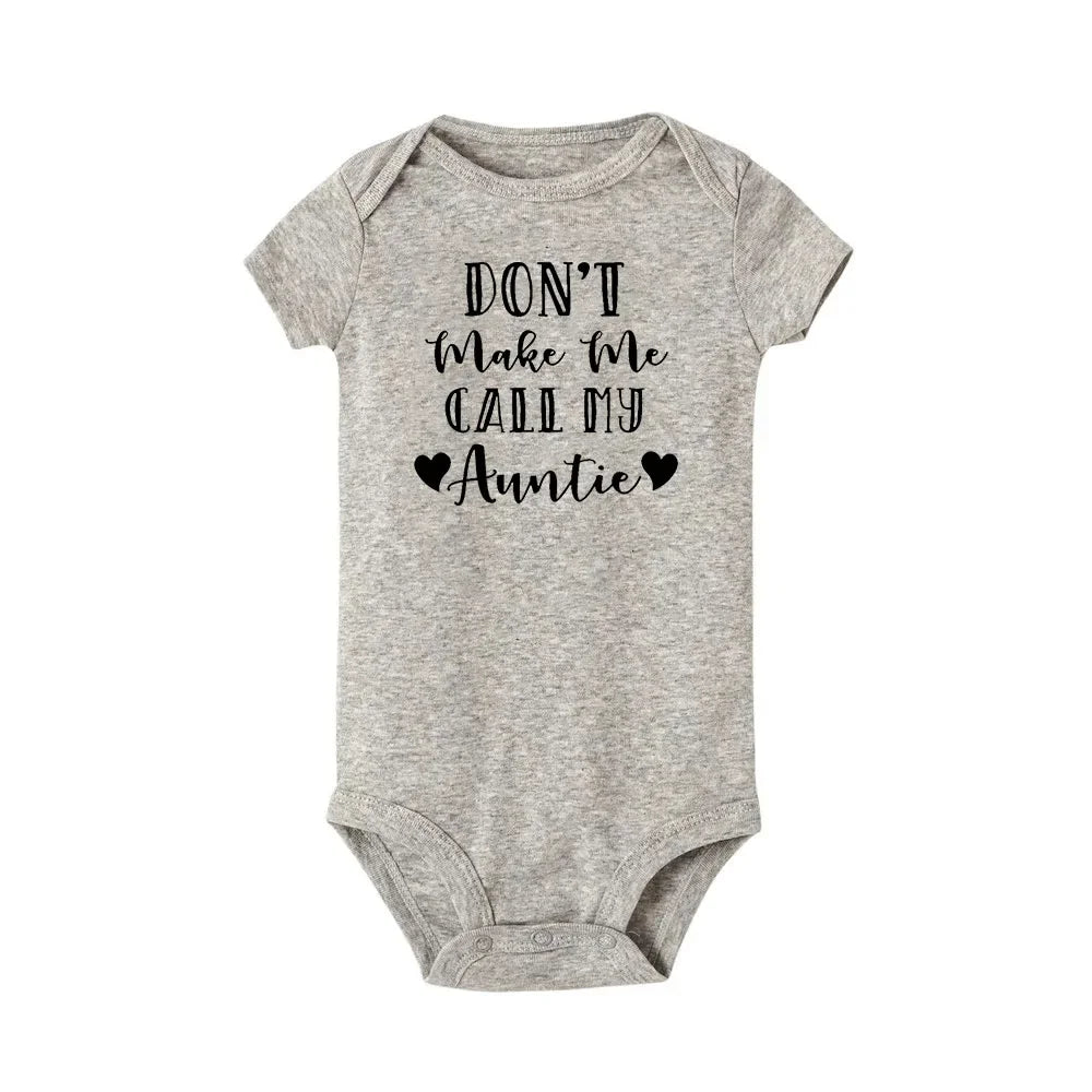 “Don’t Make Me Call My Crazy Uncle” – Funny Baby Bodysuit, Cute Infant Romper for Boys & Girls, Newborn & Toddler Outfit