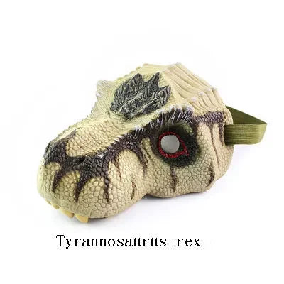 Soft Vinyl Dinosaur Hand Puppet, Rubber Animal Head Toy Glove Gift for Halloween