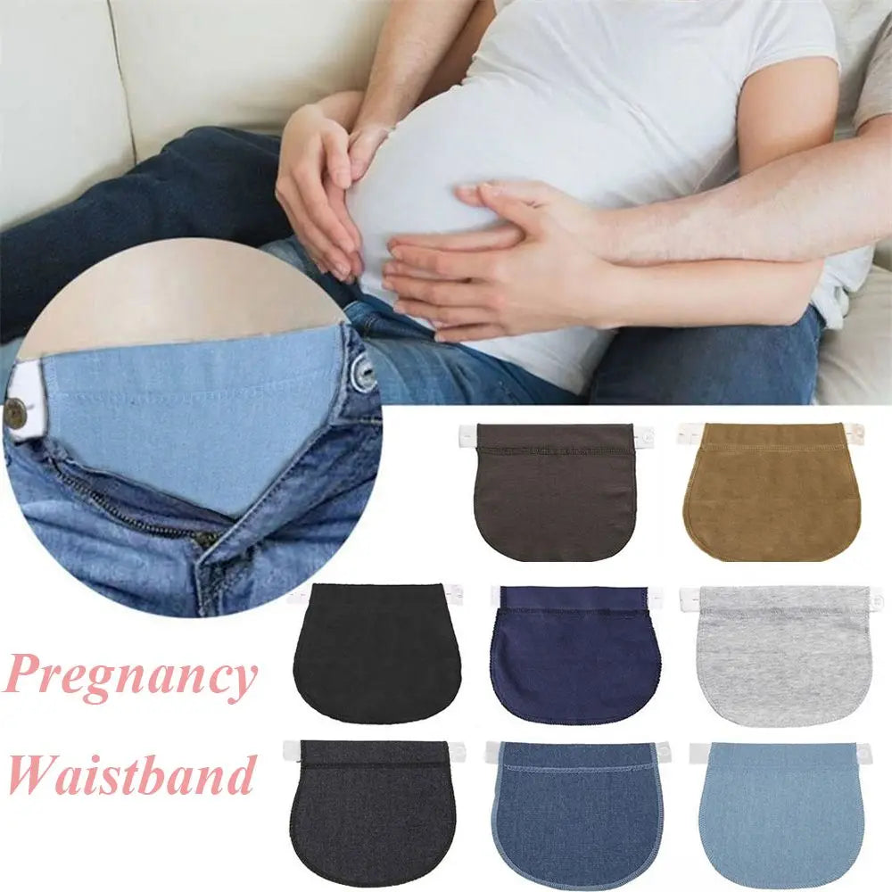 Women Adjustable Elastic Maternity Pregnancy Waistband Belt Waist Extender for Clothing Pants