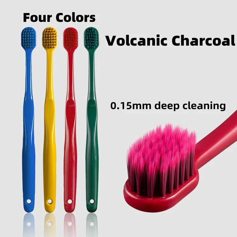 Y-Kelin New Volcanic Charcoal Toothbrush, Wide Soft Eco-Friendly Portable Fiber Brush, Premium Oral Hygiene Care, Dropshipping