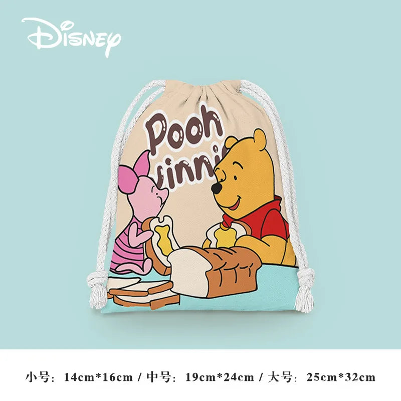 Anime Winnie the Pooh Backpack – Cartoon Pooh, Eeyore & Tigger Drawstring Bag, Student Nonwoven Storage Bag, Kid Shower Supplies & Gift - Kidzy Market