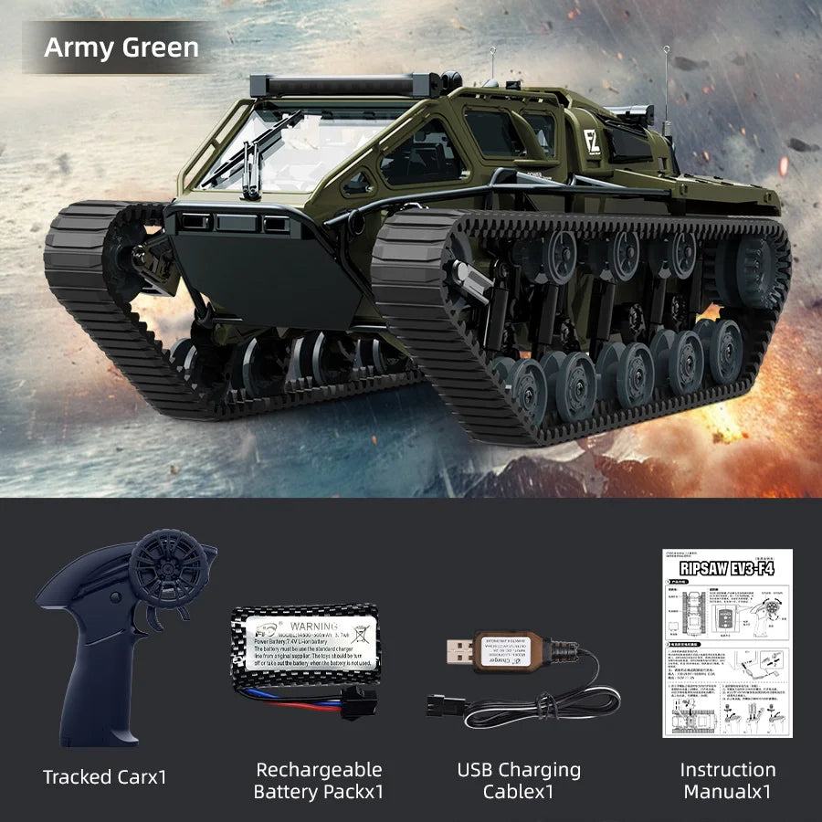 JJRC C8812 RC Tracked Tank with LED Lights and Drift Remote Control