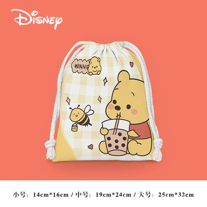 Anime Winnie the Pooh Backpack – Cartoon Pooh, Eeyore & Tigger Drawstring Bag, Student Nonwoven Storage Bag, Kid Shower Supplies & Gift - Kidzy Market