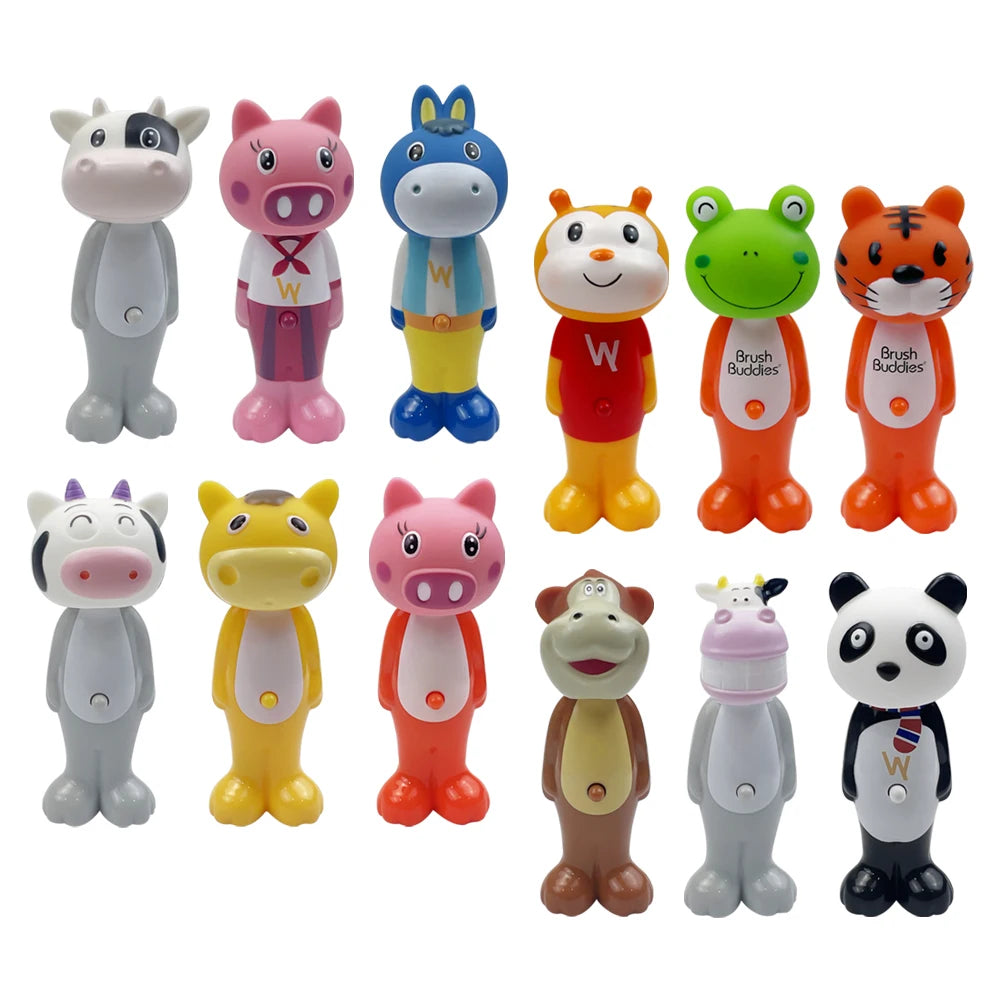 Baby Retractable Toothbrush, Cute Cartoon Animal Shape, 1PC Soft Toothbrush, Kids Dental Oral Care Brush Tool, Training Toothbrush