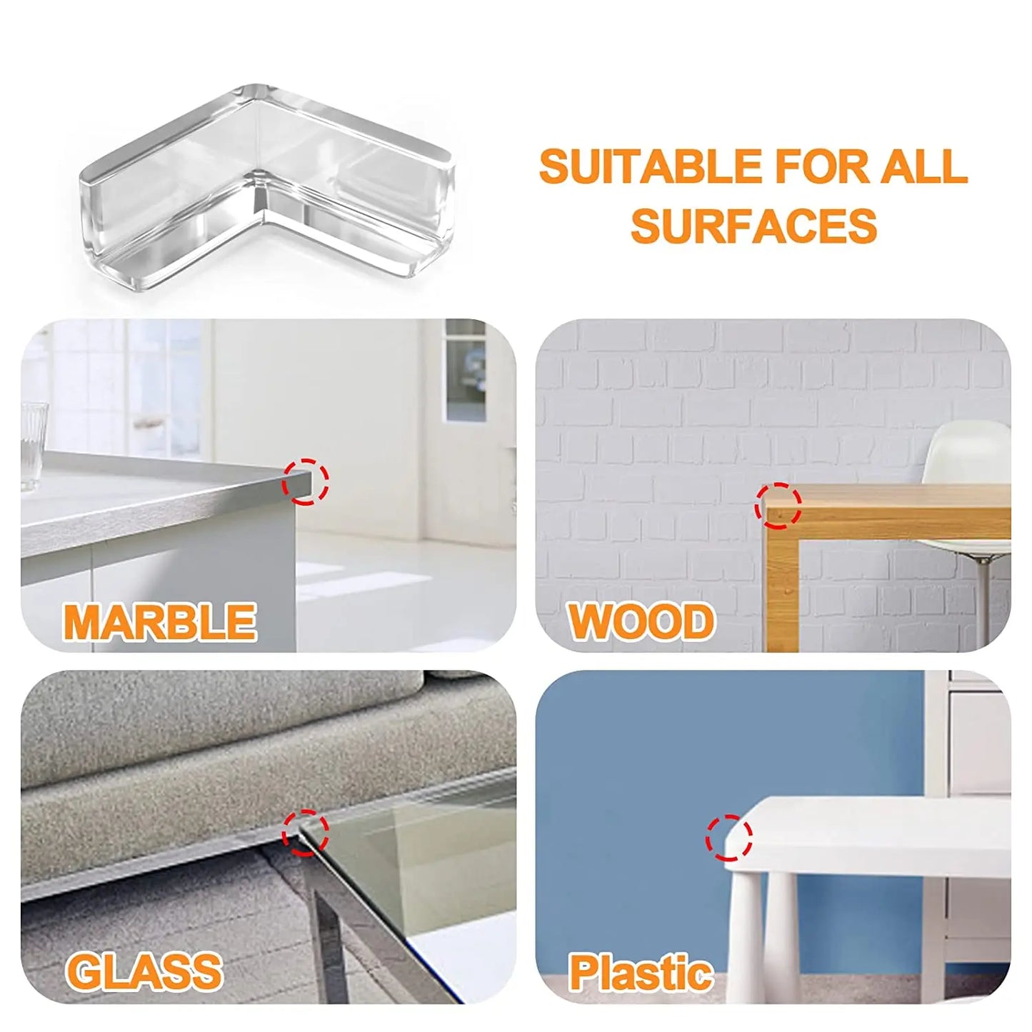 5Pcs/10Pcs Baby Safety Silicone Corner Protectors Table Edge Guards Children Anti-Collision Socket Covers