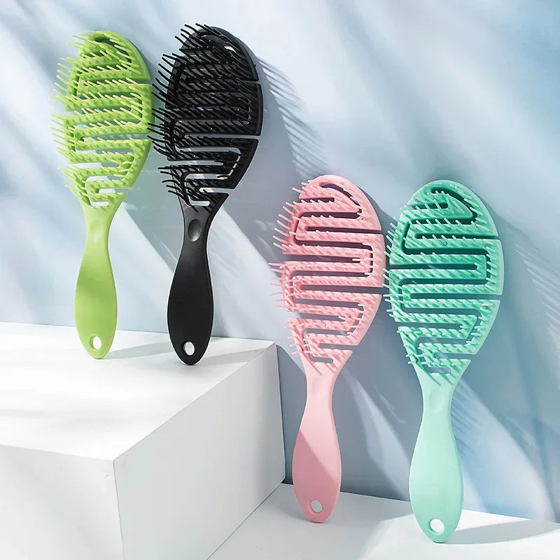 Wet & Dry Hair Brush Comb - Barber Pro Styling Tools - Anti-Tangled, Anti-Static Scalp Massage Brush - Magic Hair Comb