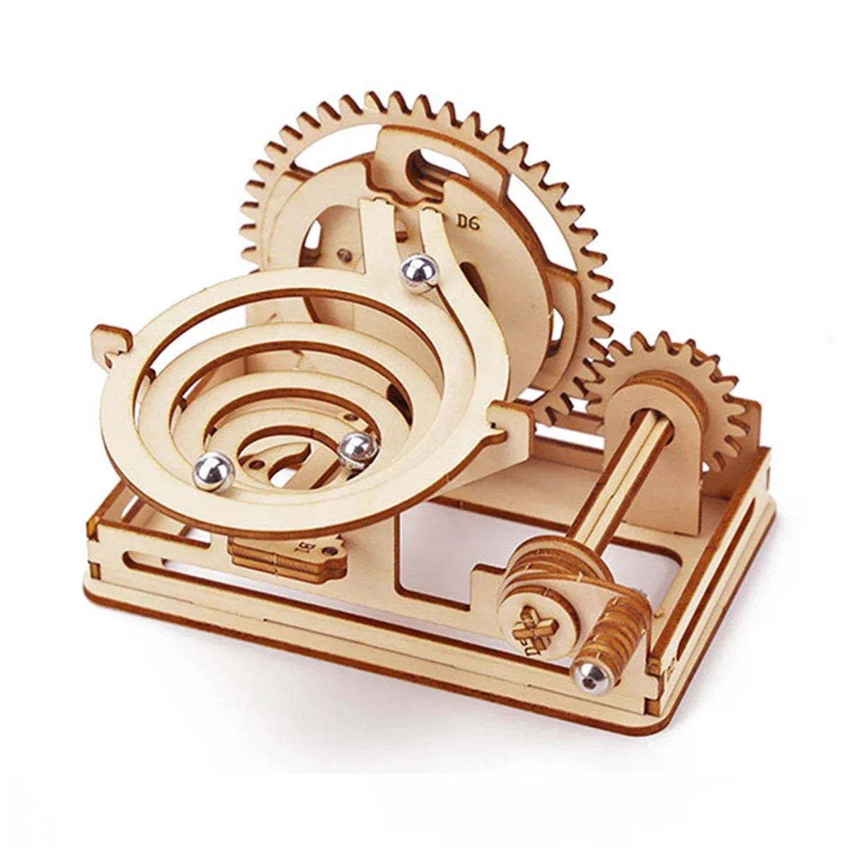 Spiral Marble Run 3D Wooden Puzzle – DIY Mechanical Model Kit for Adults and Teens
