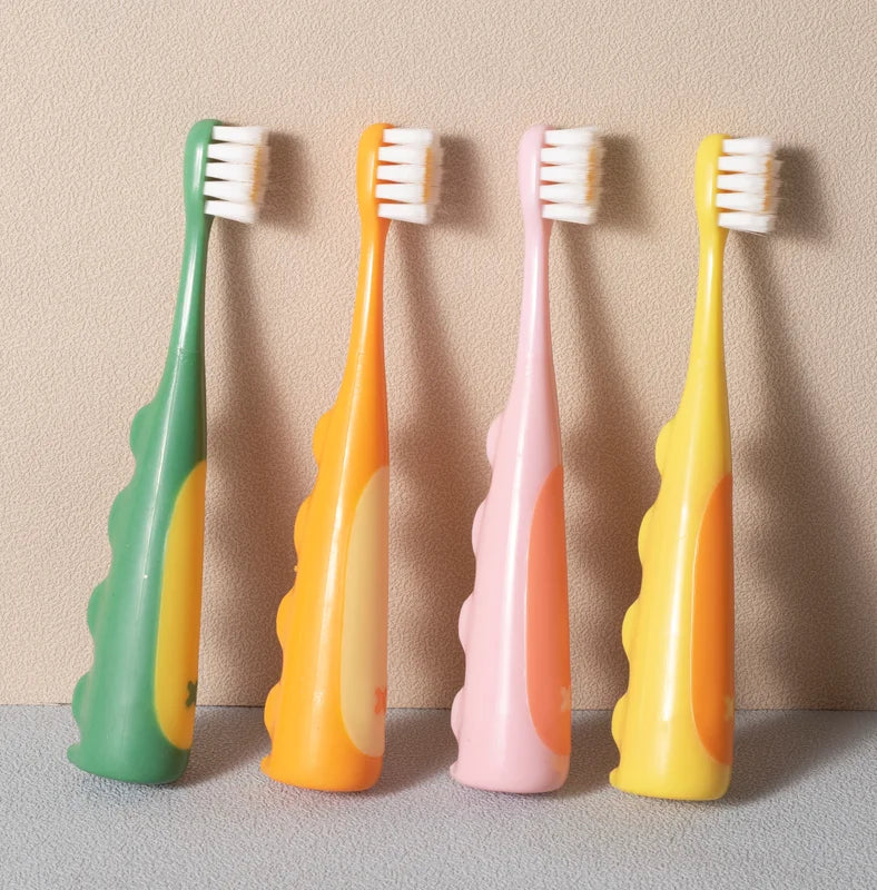 2/Box Dinosaur Toothbrush, Soft Bristle, High Density Brush Wire, Manual Toothbrush for Kids Oral Care