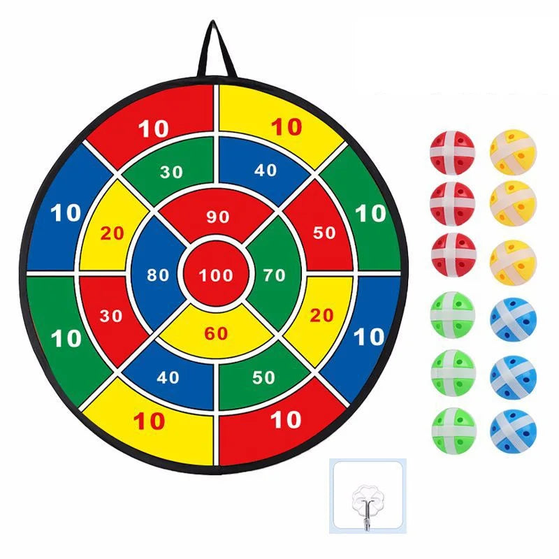 12 Ball Sticky Dart Board Set – Large 66cm Target, Indoor/Outdoor Parent-Child Interactive Party Game Toy