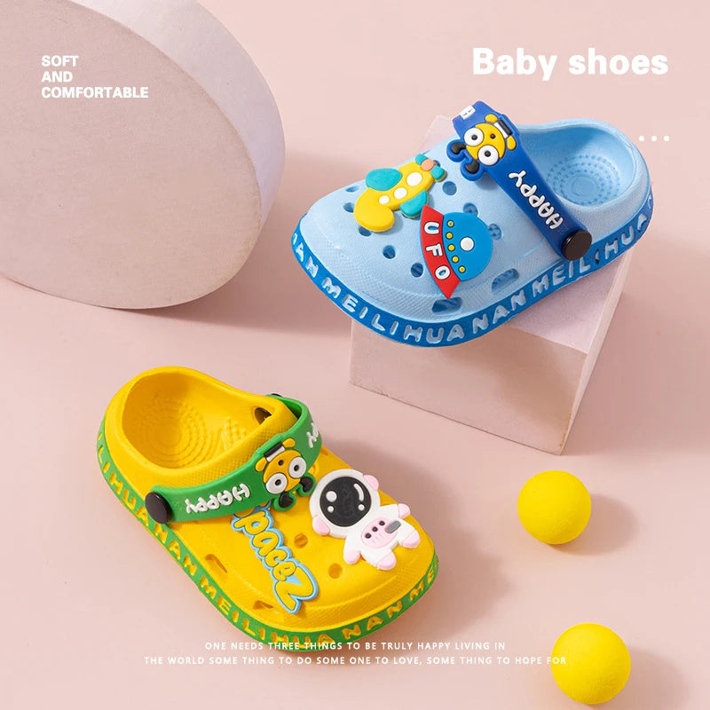 EVA Ultra-Light Boys’ & Girls’ Baby and Toddler Anti-Slip Hole Shoes – Children’s Astronaut UFO Sandals & Slippers