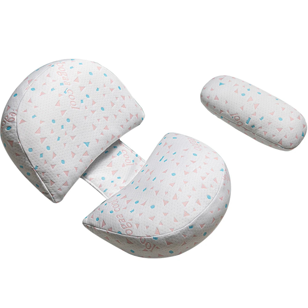 Pregnancy Pillow - U-Shaped Waist Maternity Body Pillow, Cotton Sleeping Bedding Cushion & Nursing Pillow for Pregnant Women